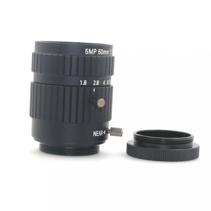 CS do foco fixo de 5MP 50mm, montagem de C para a objetiva do CCTV para a câmera industrial do microscópio do cctv