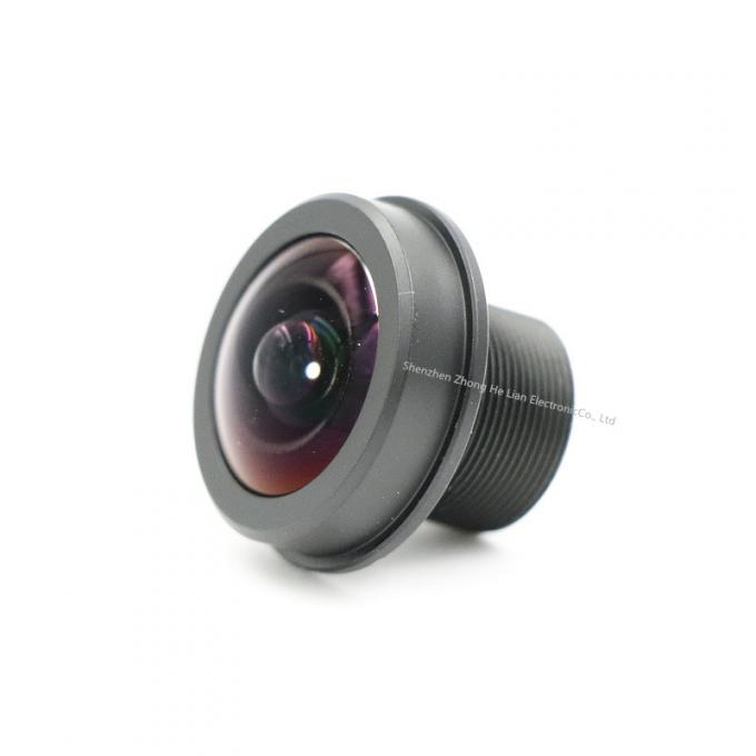 o grau largo MTV M12 x 0,5 do ângulo 180 de MegaPixel da lente 5,0 de 1.55mm monta a lente de Fisheye infravermelha da visão noturna para a segurança do CCTV