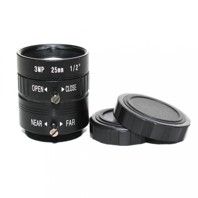 lente manual fixada do CCTV da montagem da lente zoom C do foco da ÍRIS de 3MP 25mm HD câmera industrial para o microscópio industrial da câmera do CCTV