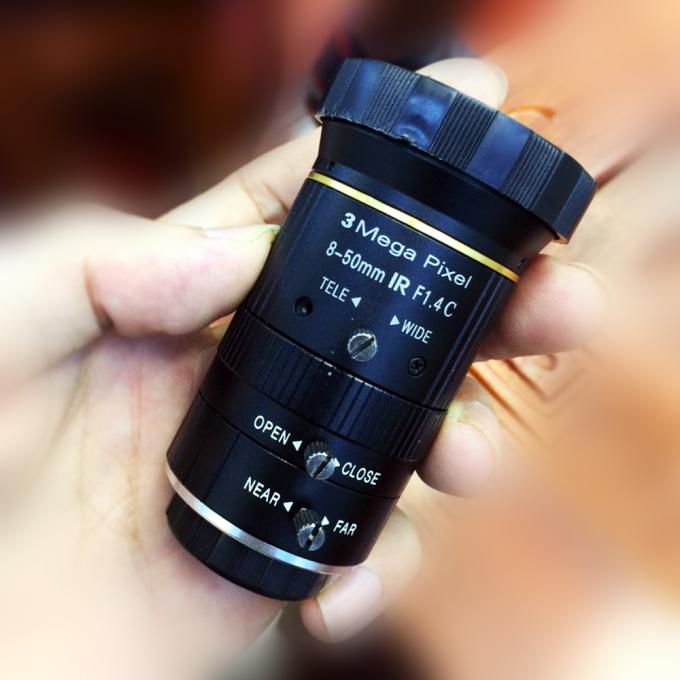 Lentes manuais da íris, objetiva de 8-50mm para a câmera do microscópio da indústria, montagem de C, 3.0MP Lentes manuais da íris, objetiva de 8-50mm para a câmera do microscópio da indústria, montagem de C, 3.0MP